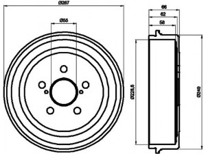 HELLA PAGID 8DT 355 300-501 stabdžių būgnas 
 Stabdžių sistema -> Būgninis stabdys -> Stabdžių būgnas
4243105020, 4243120440
