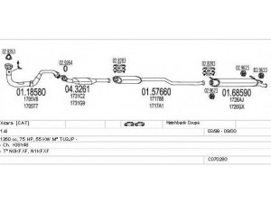MTS C070280001220 išmetimo sistema 
 Išmetimo sistema -> Išmetimo sistema, visa