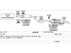 MTS C380020002812 išmetimo sistema 
 Išmetimo sistema -> Išmetimo sistema, visa