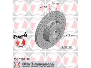 ZIMMERMANN 150.1284.70 stabdžių diskas 
 Dviratė transporto priemonės -> Stabdžių sistema -> Stabdžių diskai / priedai
3411 1 163 013, 3411 1 163 081
