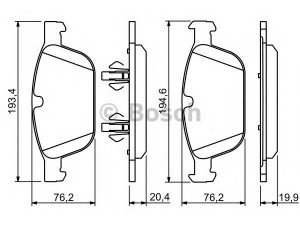 BOSCH 0 986 494 305 stabdžių trinkelių rinkinys, diskinis stabdys 
 Techninės priežiūros dalys -> Papildomas remontas