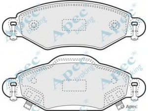 APEC braking PAD1315 stabdžių trinkelių rinkinys, diskinis stabdys 
 Techninės priežiūros dalys -> Papildomas remontas
044650D040, 044650D010, 044650D040