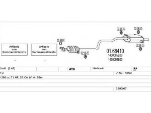 MTS C350047009214 išmetimo sistema 
 Išmetimo sistema -> Išmetimo sistema, visa