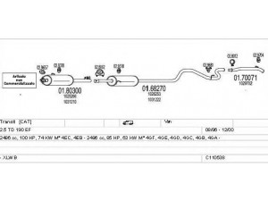 MTS C110538009160 išmetimo sistema 
 Išmetimo sistema -> Išmetimo sistema, visa