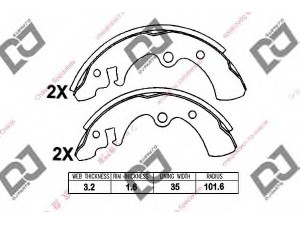 DJ PARTS BS1100 stabdžių trinkelių komplektas 
 Techninės priežiūros dalys -> Papildomas remontas
44060D0125, 44060G1225, 44060H7025