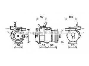 AVA QUALITY COOLING KAK161 kompresorius, oro kondicionierius 
 Oro kondicionavimas -> Kompresorius/dalys
977011G000, 977011G010