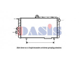 AKS DASIS 010080N radiatorius, variklio aušinimas 
 Aušinimo sistema -> Radiatorius/alyvos aušintuvas -> Radiatorius/dalys
60504294, 60504387