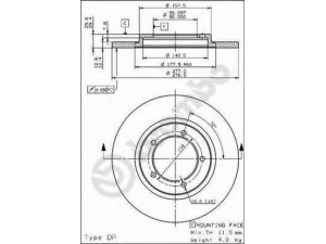 BREMBO 08.9137.10 stabdžių diskas 
 Stabdžių sistema -> Diskinis stabdys -> Stabdžių diskas
4351287603, 4351287603000, 4351287607