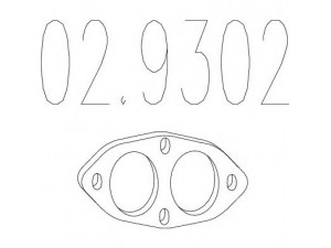 MTS 02.9302 tarpiklis, išleidimo kolektorius 
 Dviratė transporto priemonės -> Išmetimo sistema -> Atskiros surinkimo dalys -> Sandariklis, alyvos pompa