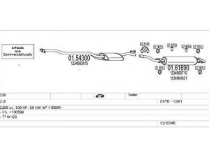 MTS C210345007327 išmetimo sistema 
 Išmetimo sistema -> Išmetimo sistema, visa