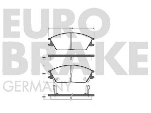 EUROBRAKE 5502223403 stabdžių trinkelių rinkinys, diskinis stabdys 
 Techninės priežiūros dalys -> Papildomas remontas
581011CA00, 581011CA10, 5810122A00