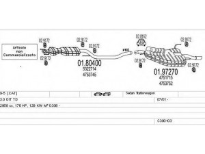 MTS C300103007711 išmetimo sistema 
 Išmetimo sistema -> Išmetimo sistema, visa
