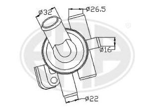ERA 350040 termostatas, aušinimo skystis 
 Aušinimo sistema -> Termostatas/tarpiklis -> Thermostat
60504838, 60547807, 60557407, 60561817