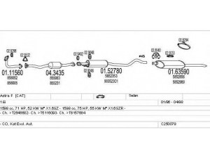 MTS C250079005187 išmetimo sistema 
 Išmetimo sistema -> Išmetimo sistema, visa