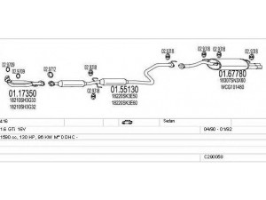 MTS C290058003514 išmetimo sistema 
 Išmetimo sistema -> Išmetimo sistema, visa