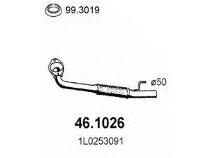 ASSO 46.1026 išleidimo kolektorius 
 Išmetimo sistema -> Išmetimo vamzdžiai
1L0253091