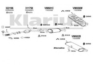KLARIUS 931683U išmetimo sistema 
 Išmetimo sistema -> Išmetimo sistema, visa
