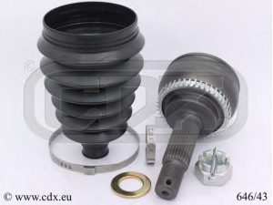 CDX 646/43 jungčių komplektas, kardaninis velenas 
 Ratų pavara -> Sujungimai/komplektas
MR110031, MR110032, MR111367, MR111368