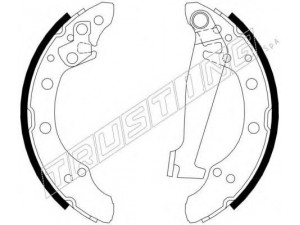 TRUSTING 124.284 stabdžių trinkelių komplektas 
 Techninės priežiūros dalys -> Papildomas remontas
1H0609525, 1H0609526, 1H0609527