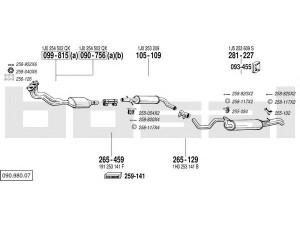 BOSAL 090.980.07 išmetimo sistema 
 Išmetimo sistema -> Išmetimo sistema, visa