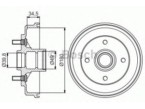 BOSCH 0 986 477 159 stabdžių būgnas 
 Stabdžių sistema -> Būgninis stabdys -> Stabdžių būgnas
42403 10020, 42403 10060, 42403 19015