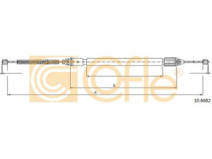 COFLE 10.6682 trosas, stovėjimo stabdys 
 Stabdžių sistema -> Valdymo svirtys/trosai
7700420315, 7700424469, 7700539865