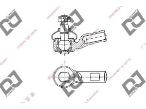 DJ PARTS DE1169 skersinės vairo trauklės galas 
 Vairavimas -> Vairo mechanizmo sujungimai
48520-01N25, 4852001N25, 48641-01N25