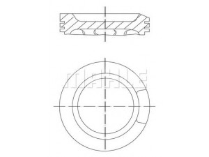 MAHLE ORIGINAL 033 04 02 stūmoklis 
 Variklis -> Cilindrai/stūmokliai