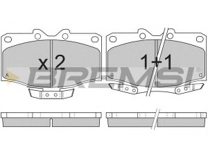 BREMSI BP2725 stabdžių trinkelių rinkinys, diskinis stabdys 
 Techninės priežiūros dalys -> Papildomas remontas
0446560050, 04465YZZAX, 04465YZZAZ
