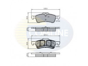 COMLINE CBP01550 stabdžių trinkelių rinkinys, diskinis stabdys
34211503077