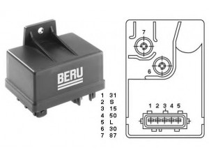 BERU GR034 valdymo blokas, kaitinimo žvakių sistema 
 Elektros įranga -> Valdymo blokai
961416778, 96 252 036, 96 252 036 80