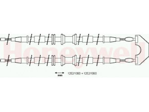 BENDIX 432937B trosas, stovėjimo stabdys 
 Stabdžių sistema -> Valdymo svirtys/trosai
24436451, 522650, 522656, 9127787