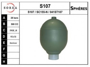 EAI S107 pakabos sfera, pneumatinė pakaba