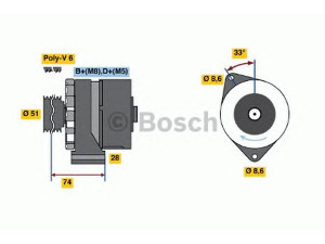 BOSCH 0 986 039 620 kintamosios srovės generatorius 
 Elektros įranga -> Kint. sr. generatorius/dalys -> Kintamosios srovės generatorius
12 31 1 715 659, 12 31 1 733 060