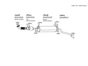 DINEX 328200009_07 išmetimo sistema 
 Išmetimo sistema -> Išmetimo sistema, visa