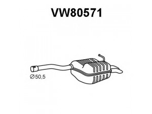 VENEPORTE VW80571 galinis duslintuvas 
 Išmetimo sistema -> Duslintuvas
1K5253609N