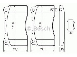 BOSCH 0 986 494 395 stabdžių trinkelių rinkinys, diskinis stabdys 
 Techninės priežiūros dalys -> Papildomas remontas
4605A049, MR407376, 13329562, 13411116