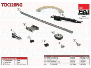 FAI AutoParts TCK120NG pavaros grandinės komplektas 
 Variklis -> Variklio uždegimo laiko reguliavimo kontrolė -> Sinchronizavimo grandinė/įtempiklis/kreiptuvas -> Pavaros grandinės komplektas
24461834, 71739327