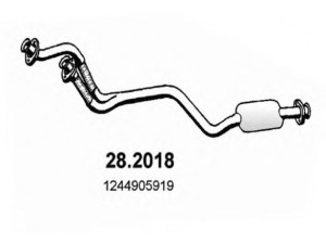 ASSO 28.2018 priekinis duslintuvas 
 Išmetimo sistema -> Duslintuvas
1244900919, 1244902919, 1244905919