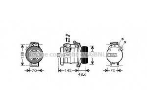 AVA QUALITY COOLING BWK345 kompresorius, oro kondicionierius 
 Oro kondicionavimas -> Kompresorius/dalys
64526909628, 6909628