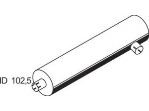 DINEX 80326 vidurinis / galinis duslintuvas 
 Išmetimo sistema -> Duslintuvas
475025