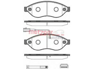 METZGER 1237.01 stabdžių trinkelių rinkinys, diskinis stabdys 
 Techninės priežiūros dalys -> Papildomas remontas
4253.56, 4253.58, 77364014, 77364160