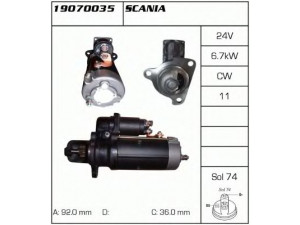 DELCO REMY 19070035 starteris 
 Elektros įranga -> Starterio sistema -> Starteris
1382290, 571168, 571428