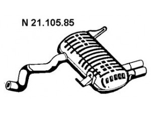 EBERSPÄCHER 21.105.85 galinis duslintuvas 
 Išmetimo sistema -> Duslintuvas
18 30 7 566 934