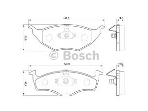 BOSCH 0 986 424 502 stabdžių trinkelių rinkinys, diskinis stabdys 
 Techninės priežiūros dalys -> Papildomas remontas
6E0 698 151