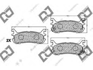 DJ PARTS BP1262 stabdžių trinkelių rinkinys, diskinis stabdys 
 Techninės priežiūros dalys -> Papildomas remontas
1U0K-26-48Z, 1U0K2648Z, N0Y6-26-48Z