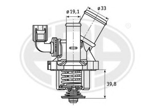 ERA 350189 termostatas, aušinimo skystis 
 Aušinimo sistema -> Termostatas/tarpiklis -> Thermostat
1 358 178, 1119280, 1122497, 1135768