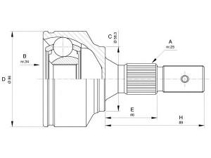 OPEN PARTS CVJ5529.10 jungčių komplektas, kardaninis velenas 
 Ratų pavara -> Sujungimai/komplektas
32721X, 32728W, 3273AC, 32721X