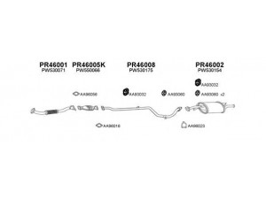 VENEPORTE 460003 išmetimo sistema