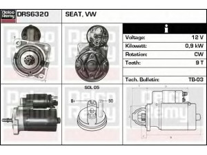 DELCO REMY DRS6320 starteris 
 Elektros įranga -> Starterio sistema -> Starteris
036911023P, 036911023PX